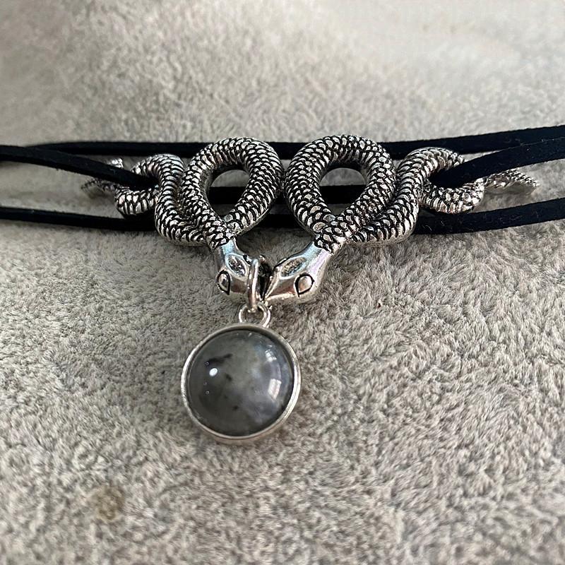 Snake Pendant Necklace Alloy Gothic Style Jewelry For Women And Men