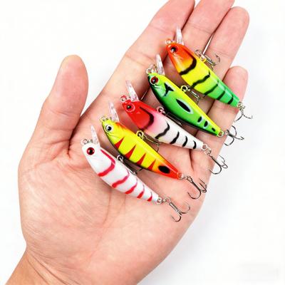 Trembling Minnow Lua Lure5pcsMixed Color Box set6.5g5cmAll-Water Micro Hard Bait Fake Fish Bait Long Cast Bass Fake Bait