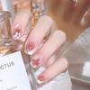 Cute White-bordered Floral Nail Stickers For Women A11
