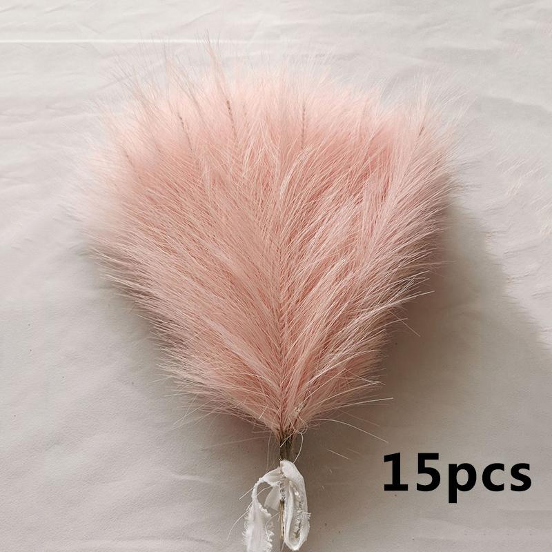 15pcs Artificial Pampas Grass Flower Bouquet For Home Wedding Decoration DIY Party Bedroom Fake Plant Flowers Vase Decor Reed