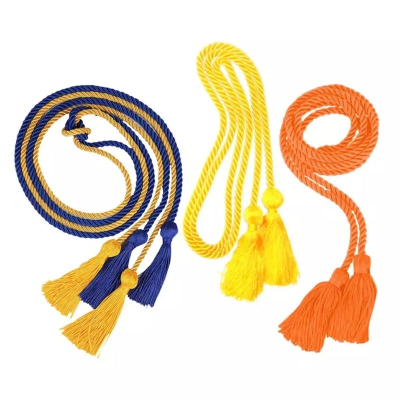 Graduation Cord Polyester Thread Graduation Cord with Long Tassels for Graduation Parties School Graduation, 67 Inches