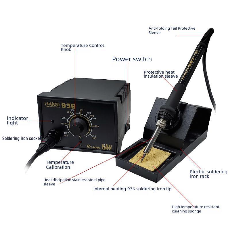 Adjustable Lead-Free 936 Desktop Soldering Station - Constant Temperature Control for Precise Welding