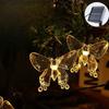 LED Butterfly Small Color Light Solar Luminous Light String Outdoor Waterproof Layout Courtyard Decoration Rainbow Light String