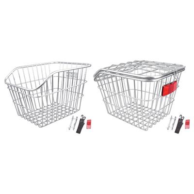 Bike Rear Basket Portable Fashion Iron Wire Lightweight Bicycle Basket for Outdoor Daily Use Hiking Mountain Road Bikes Camping