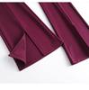 Women's High-Waisted Split Flare Suit Pants - Slimming, Casual, Versatile, Draping, Elastic Waist, Wide-Leg Design