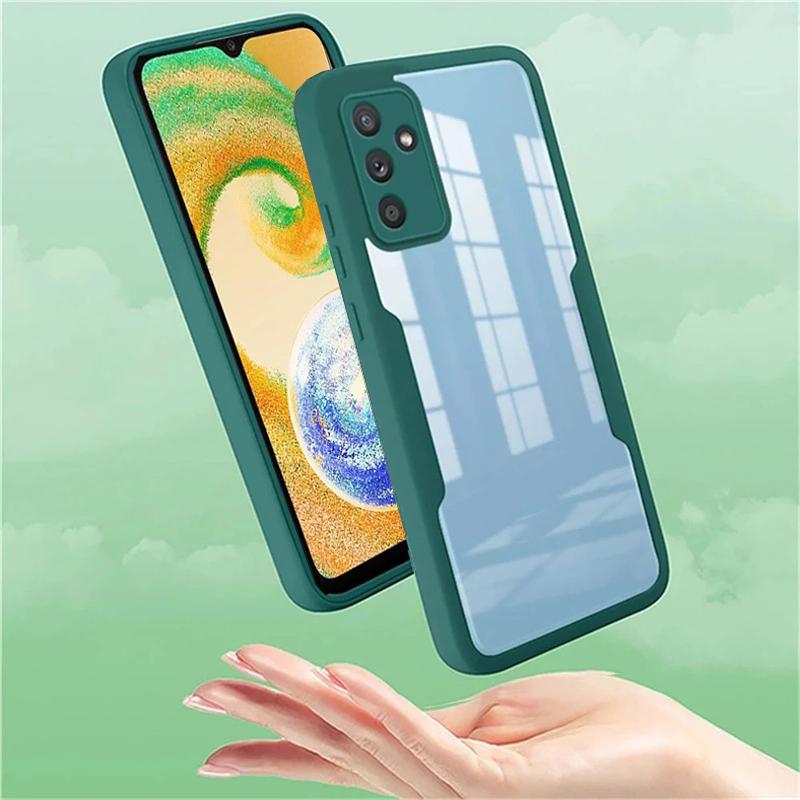Etui na telefon A04s odporne na wstrząsy przezroczyste dwustronne miękkie silikonowe etui do Samsung Galaxy A04s A04 S galaxyA04s TPU przednia tylna obudowa