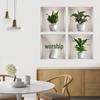 3D Green Plant Potted Wall Sticker: Waterproof, Self-Adhesive Decoration for Living Room, Bedroom, Entryway - Hides Blemishes and Fills Holes