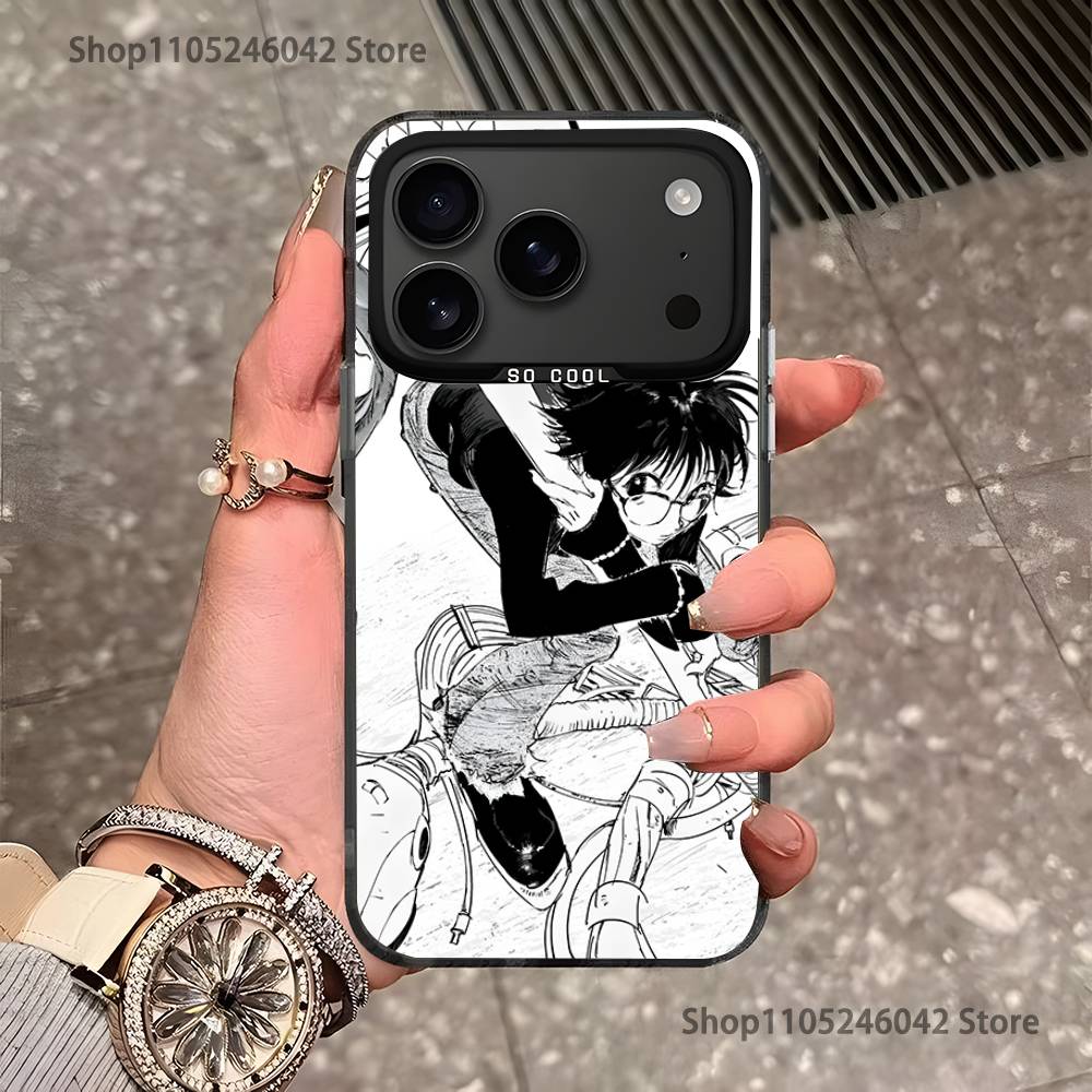 H-HunterS S-ShizukuS Black Matte Shockproof CoverPhone Case For iPhone 17,16,15,14,13,12,11,Pro,Max,Plus