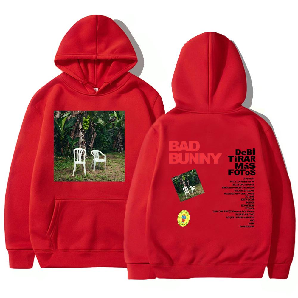 DTMF Debí Tirar Más Fotos Hoodies BAD BUNNY 2025 New Album Sweatshirt Harajuku High Street Pullover Fans Gift Fleece Streetwear