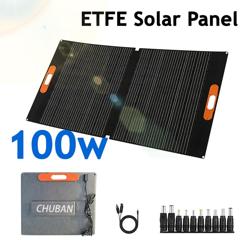 18V Складная солнечная панель 100 Вт Мобильное солнечное зарядное устройство для источника питания Ноутбука Солнечный генератор Рыбалка Кемпинг Солнечное автомобильное зарядное устройство 100W