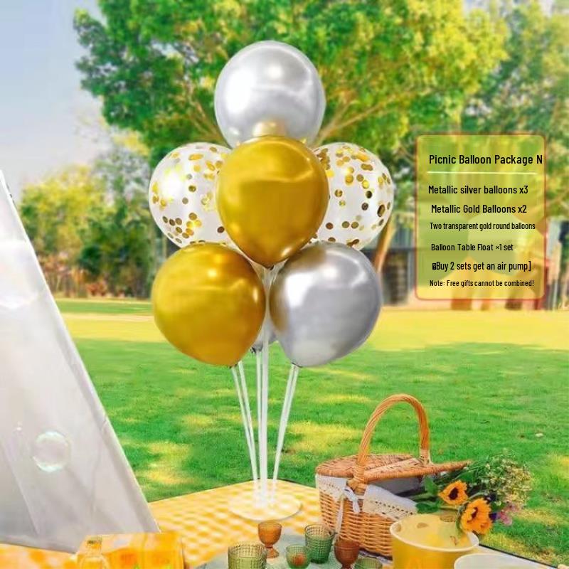 Smiley Daisy Balloon Set: Picnic & Birthday Photo Props for Kids