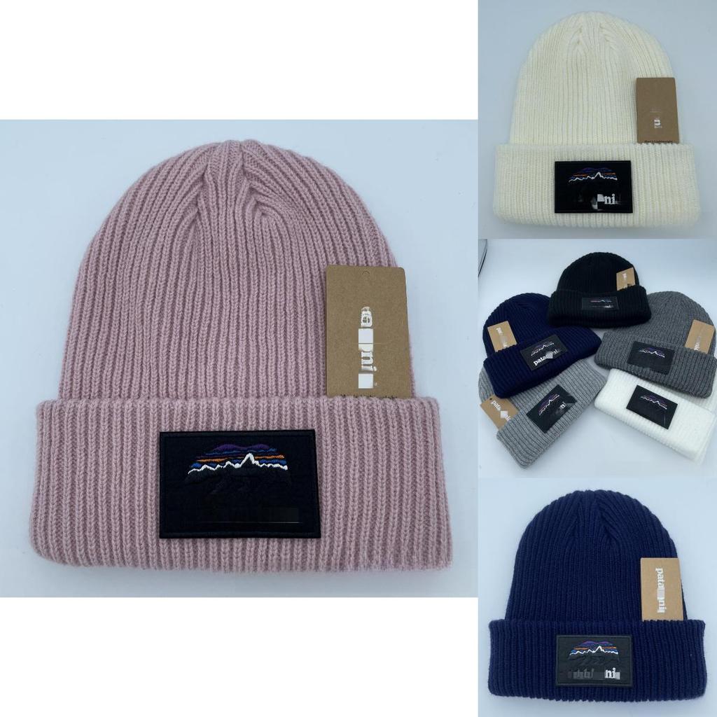 Knit Hat For Men Women Indoor Outdoor Warmth Street Style With Letter Embroidery