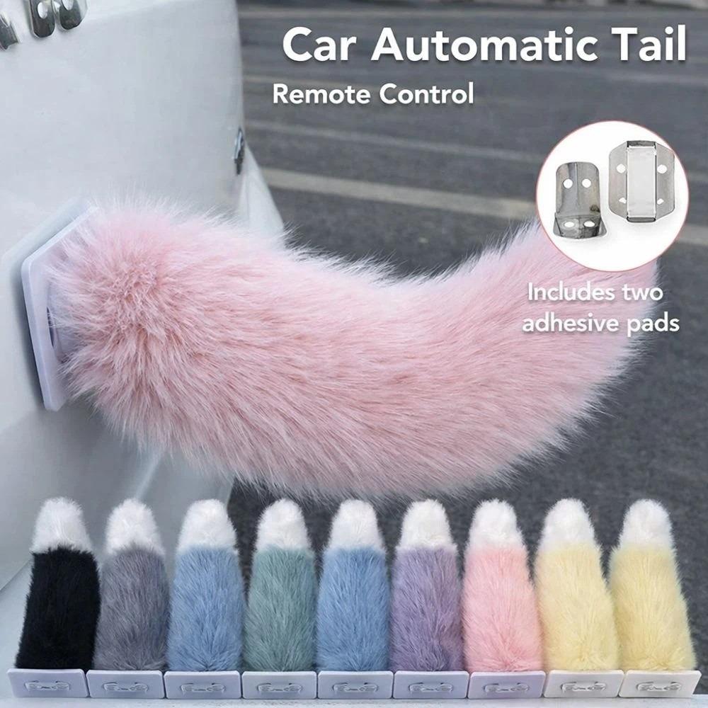 Fluffy Car Wagging Moving Tail Rechargeable Motorcycle Tail Ornament All Vehicles