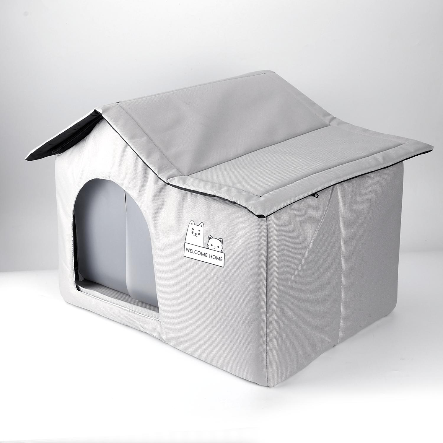 

Домик с кондиционером для кошек Летний инструмент для охлаждения кошек Гнездо Собачий ледник-Изолированный Собачий Четыре сезона Кошачий Питомец Ледник Для улицы серый