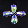 Best Quality Crystal Strass Pear Shape 60 Pcs Packing 17X28mm AB Crystal Tear Drop Flat Back Sew On Rhinestone for Dress