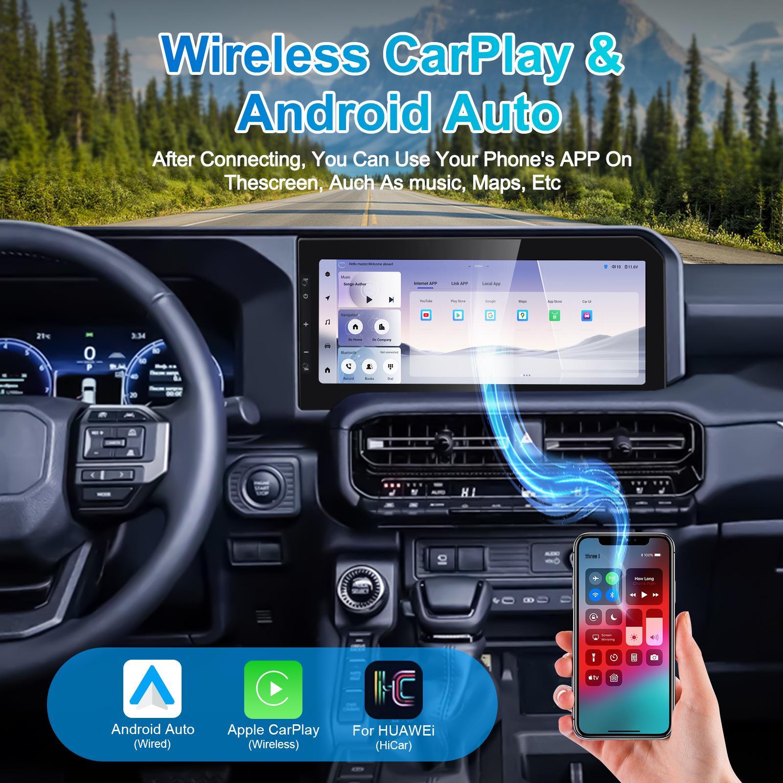 

Android-інфотейнмент система для Toyota Prado 12,3 дюйма з бездротовим CarPlay та навігацією. TS10 4+64G