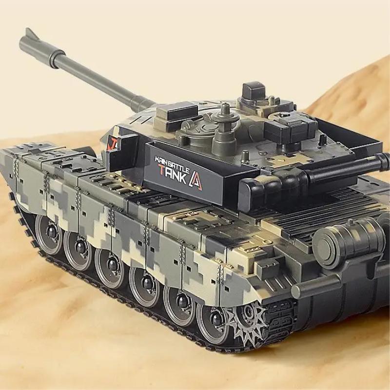 New/11 Channel Tracked Remote Control Tank Toy Large Charging Sound and Light 99A Simulation Armored Vehicle Model Electric Toy Boy Gift