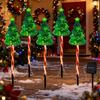 Christmas Tree Pathway Light 600mAh Solar Powered Waterproof Outdoor Christmas Decorations for Yard Driveway Pathway Front Door