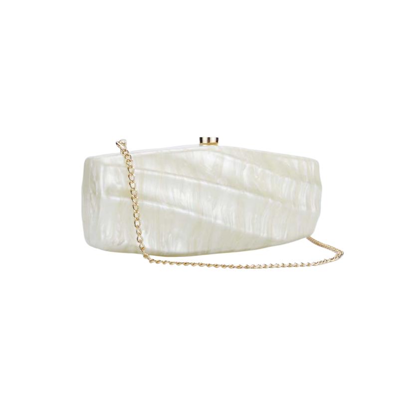 

Evening Bag Clutch Celebrity Pressed Bags Wedding Acrylic Stripes Fashion Shoulder Luxury Women s Pouch Wallets Beige Designer 23.5X6.5X9.5CM