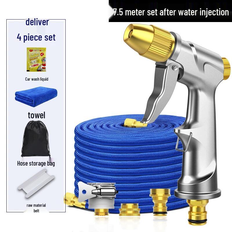 New Friend 2025 High-Pressure Car Wash Water Gun with Explosion-Proof, Freeze-Proof, Retractable Soft Hose