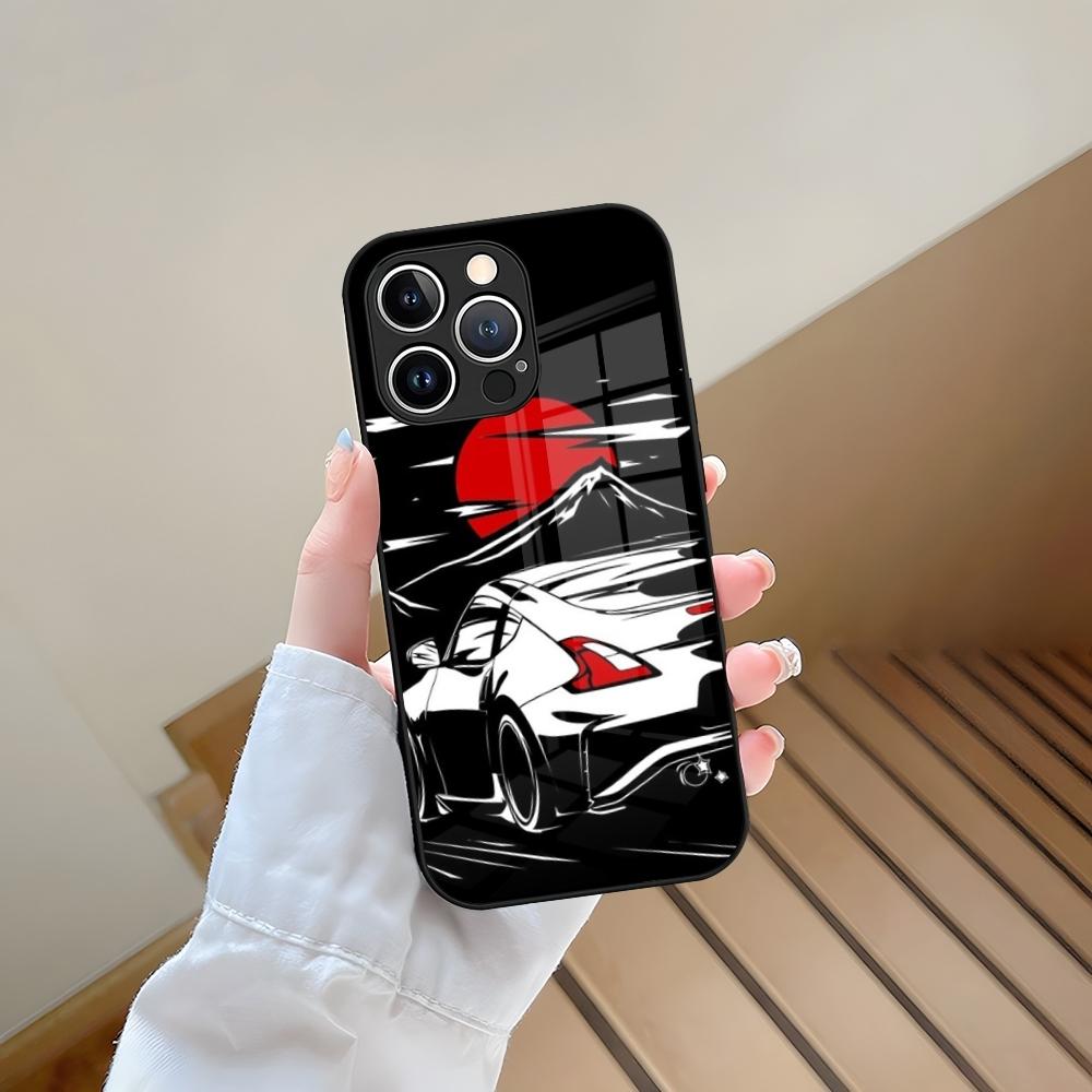Japan JDM Sports Cars Male Men Phone Case Tempered Glass For IPhone 13 17 15 16 14 12 11 Pro Max Plus Mini XR XS SE2020 Coque