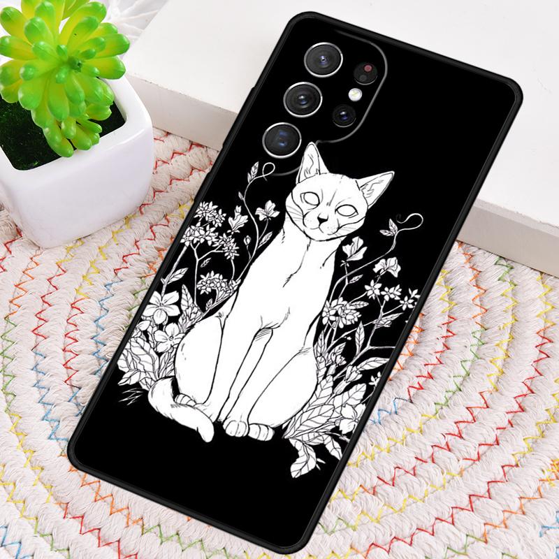 Witches Cat Moon TPU Phone Case For Samsung Galaxy Note 10 Pro S26 S25 S24 S23 S22 Ultra Plus S21 FE S20 Shockproof Cover