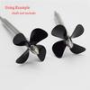 1pc Rc Boat Propeller High Thrust 4 Blades Propeller Positive & Reverse Paddel Fits For Rc Bait Boat Trawl Boat DIY Ship Parts