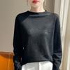 Women S Half High Neck Loose Knit Sweater For Autumn Winter Versatile Pullover Top