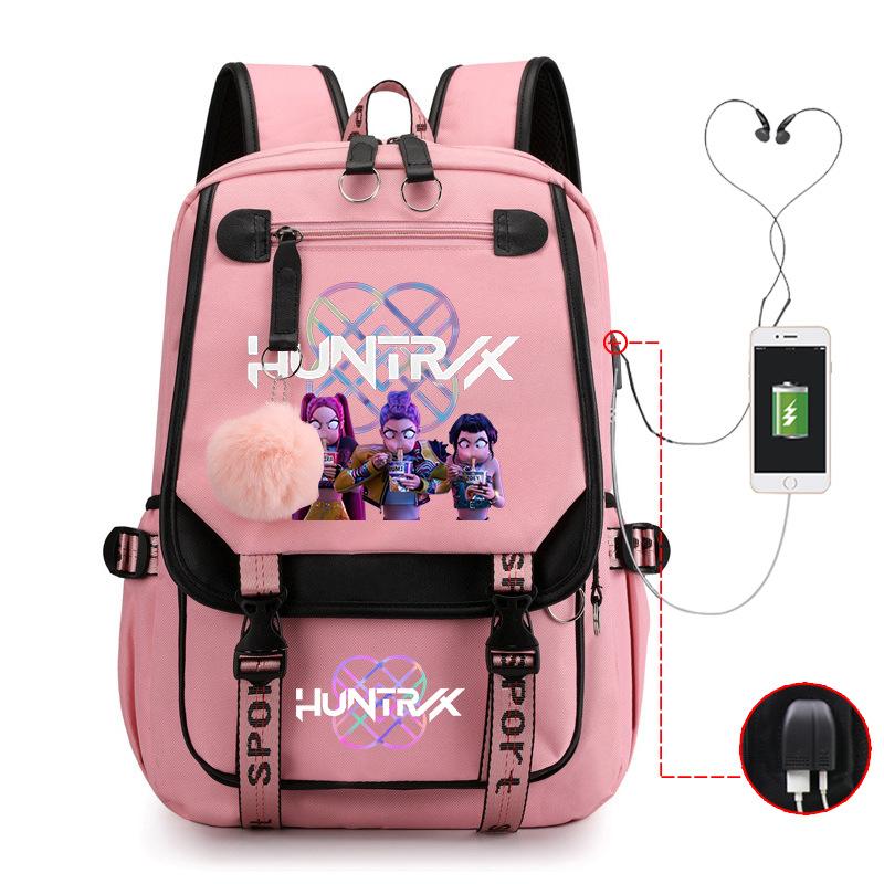 College Style Animation Cartoon Student Schoolbag Junior High School Multi-Functional Large Capacity Leisure Backpack