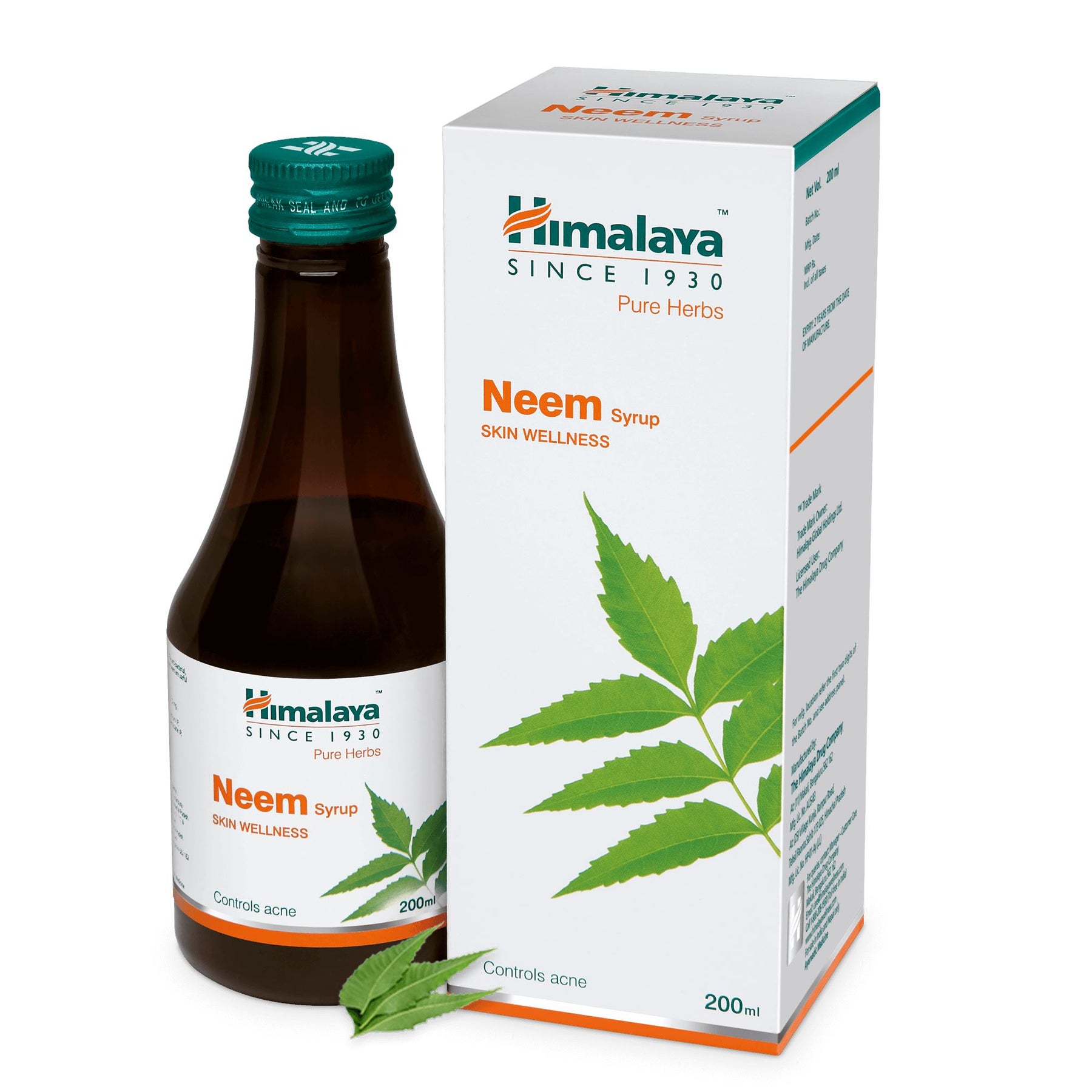 

Himalaya Neem Syrup 200 Ml Bottle For Clear Skin Acne Control Natural Wellness