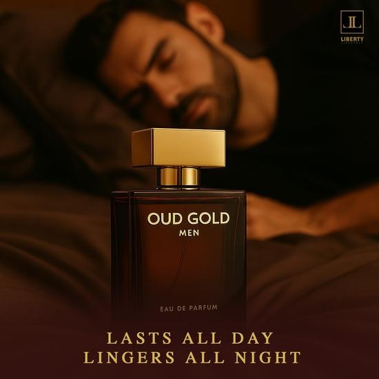 Liberty Men Perfume Luxury Oudgold Liquid Eau De Parfum (EDP) Premium Long-Lasting Oud & Woody Fragrance Elegant Scent for Him 100ml