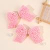 2Pcs Pearl Bow Hair Clips Sweet Elegant Rhinestone Bownot Hairpin For Girls Children Women Boutique Headdress Hair Accessories