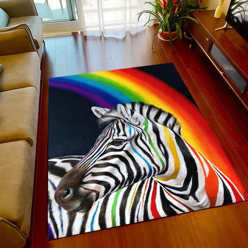 Wild Animal Zebra Area Rug Large,Carpet Rug for Living Room Bedroom Kitchen Doormat Decoration, bedroom decor  carpets cool