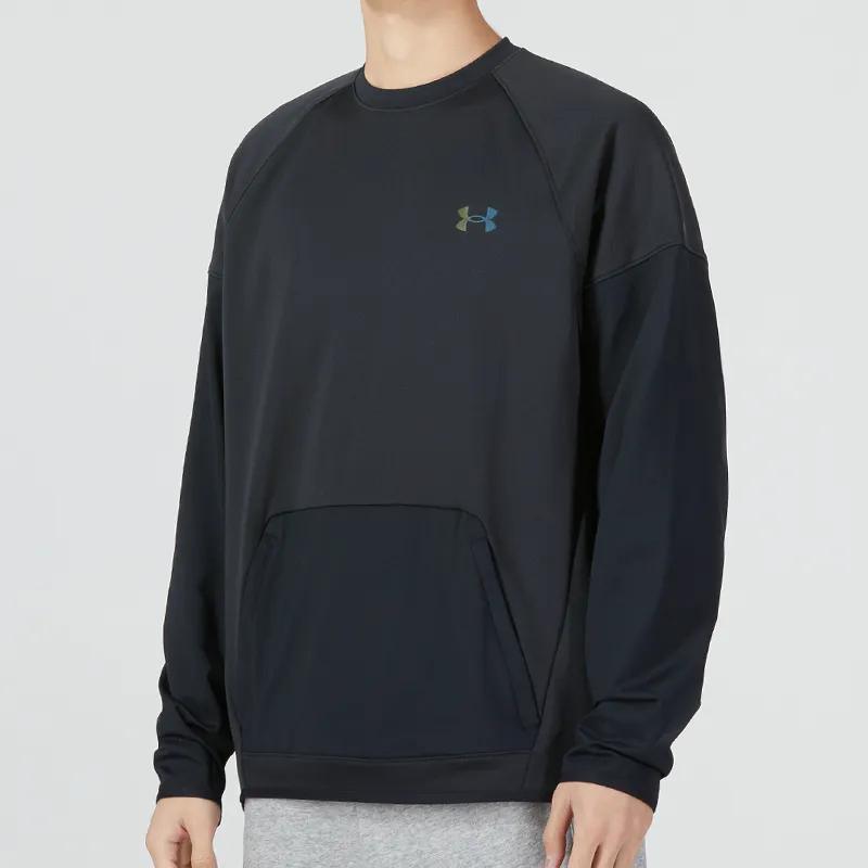 Under Armour RUSH Sweatshirts Men's Black Crew Neck Moderate Other (Unisex) Sweatshirts 1376293 001