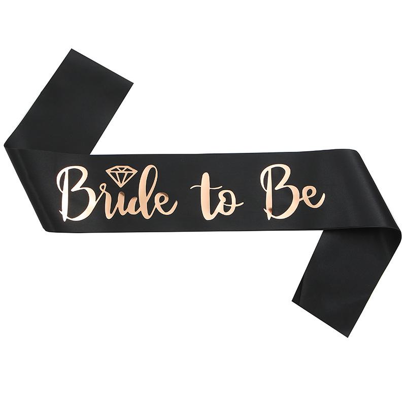 Gold Foil Bachelorette Party Sash Set: 'BRIDE TO BE' & 'TEAM BRIDE'