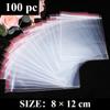 100 Pcs/Pack Small Zip Lock Plastic Bags, Reclosable Transparent Bag, Shoe Bag Vacuum Storage Bag, Poly Clear Bags Thickness 0.05mm
