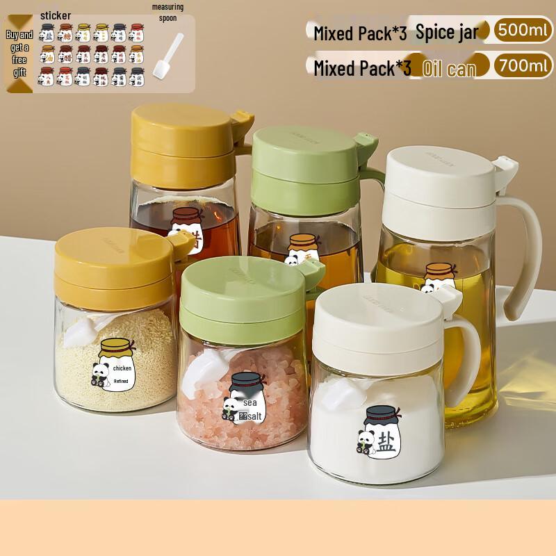 MY Kitchen Glass Spice and Oil Dispenser Set