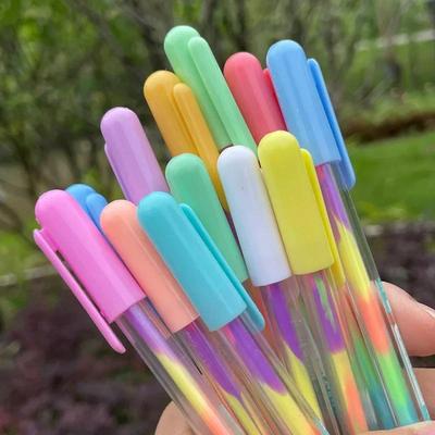 3 Πακέτα Χαριτωμένα Kawaii Χρώμα DIY Στυλό Διαρκείας Χρώμα Κιμωλία Σχεδίου Ουράνιο Τόξο Στυλό Gel Στυλό Γκράφιτι Διακόσμηση Ημερολογίου Παιδιών