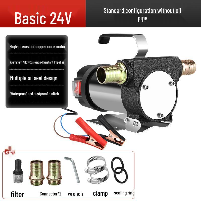 Electric Oil Pump 12v/24v Universal, 220v Diesel Pump, Self-Priming Refueling System