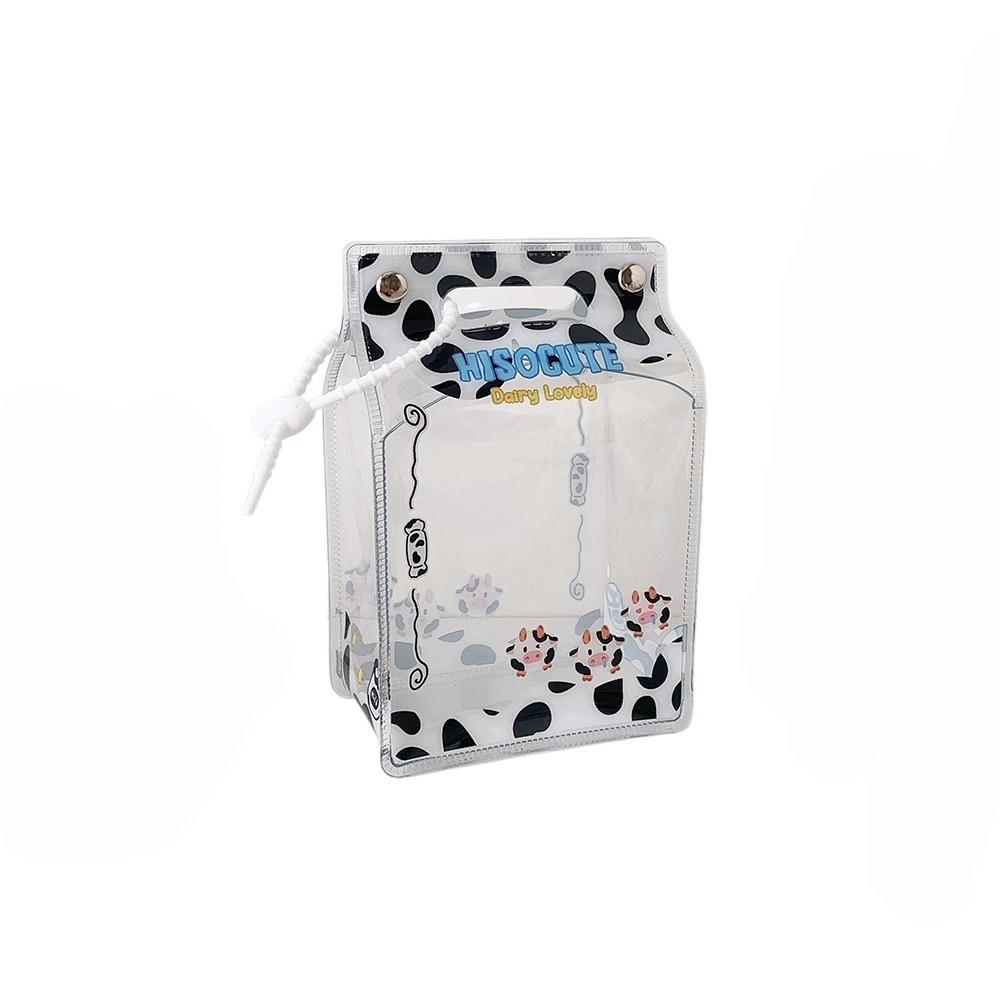Transparent Milk Box Doll Storage Bag PVC Material Hanging Storage Bag Decorative Pouch