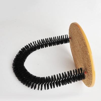 Plastic Cat Grooming Massage Brush with Scratching Pad Wear-resistant Hair Brush Cat Scratching Durable Furniture Protector