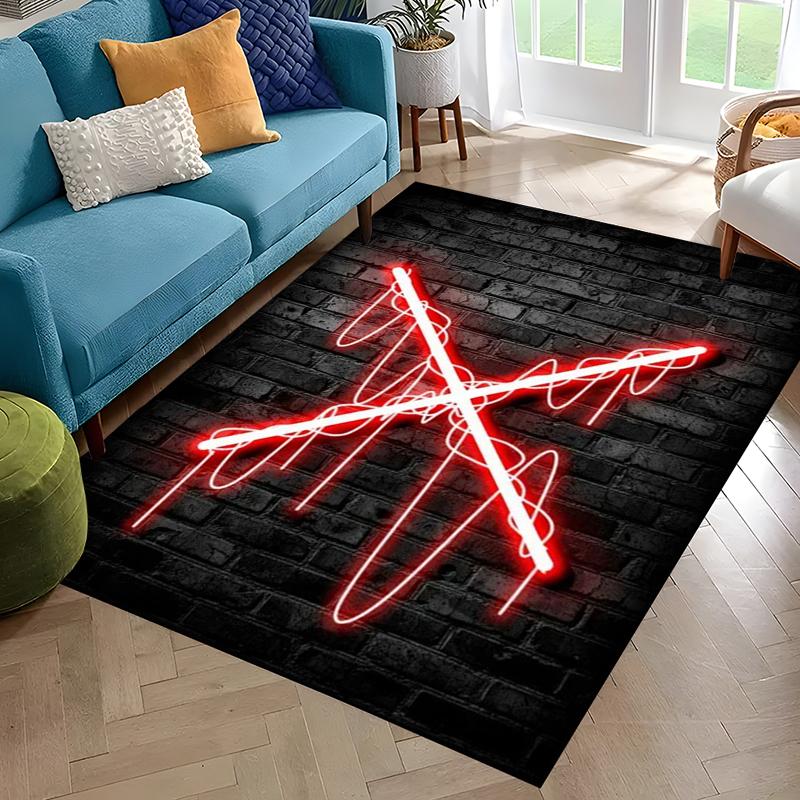 

Gaming Neon Game Printed Rugs Carpet For Living Room Home Decoration Children Crawling Living Room Area Rug Non-Slip Floor Mat 40cm x 60cm