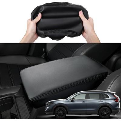 Center Console Lid Armrest Leather Cover Pad Black FIT For Honda CR-V -2024