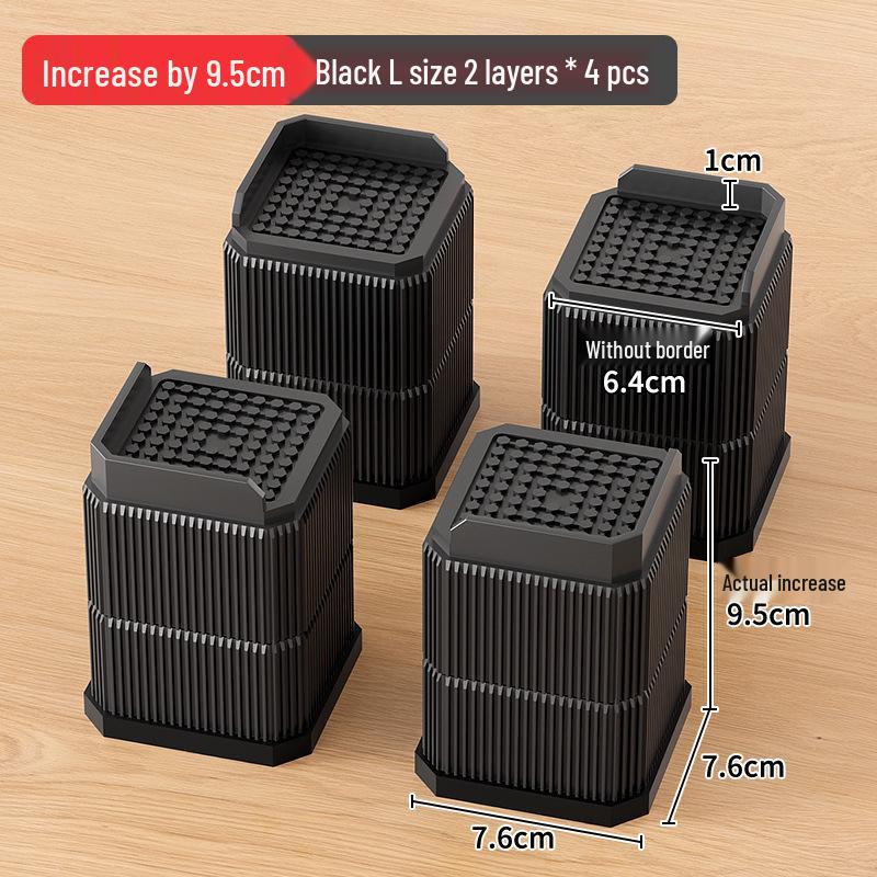 "Non-Slip Furniture Leg Pads: Height-Boosting Support for Tables & Sofas"