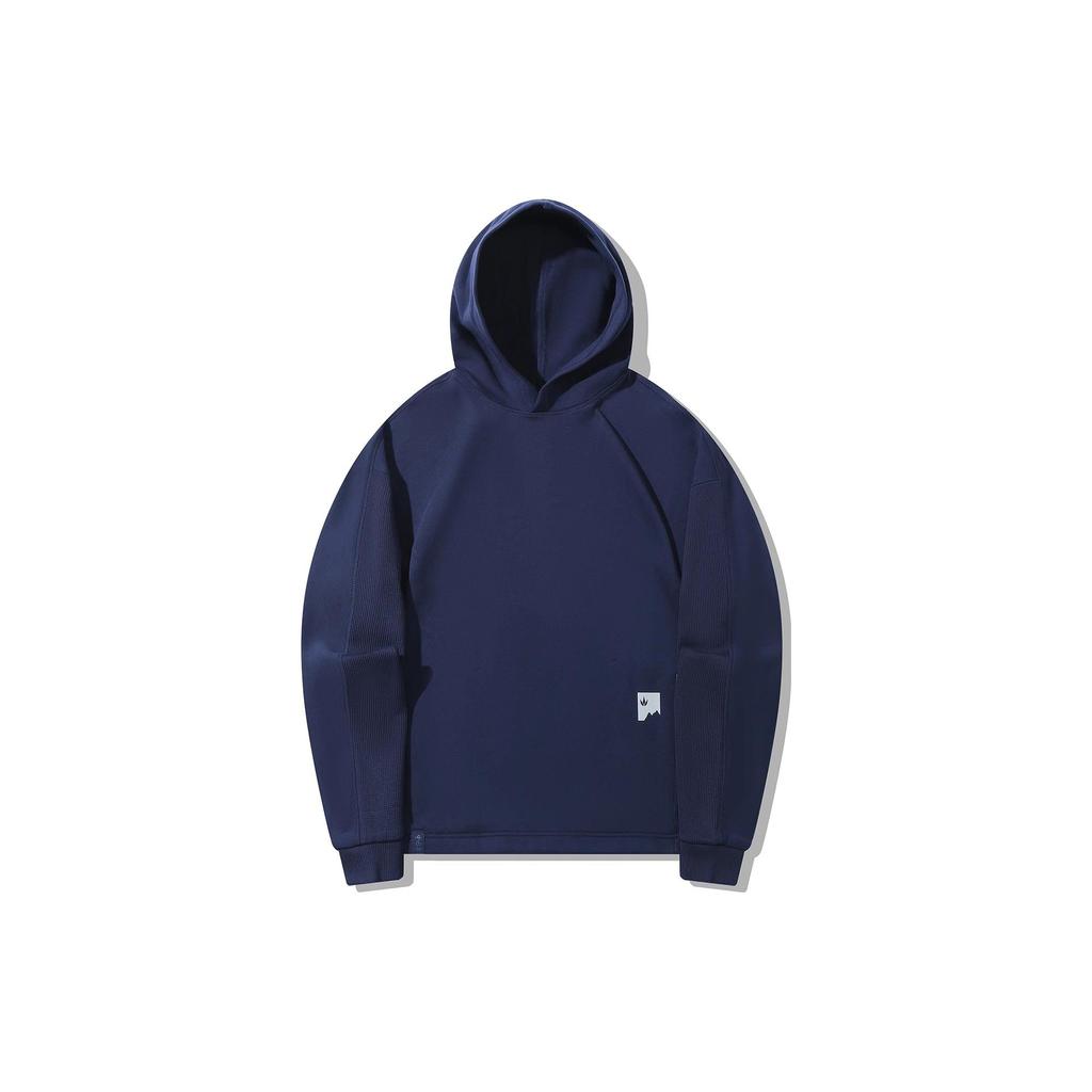 Li Ning Plain Pullover Hoodie Men Hoodies Ink-Blue AWDT709-4