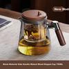 PAKCHOICE Glass Teapot Tea Infuser Household Full Glass Inner Core High Temperature Resistant One-Button Filter Easy Brew Cup