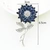 Korean Style High-End Sunflower Rhinestone Brooch Corsage - Fashionable and Hot Selling