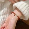 Persimmon Red Natural Southern Red Agate Bracelet, Zodiac Bracelet for Women, Simple Rabbit-themed Jewelry Gift for Girlfriends