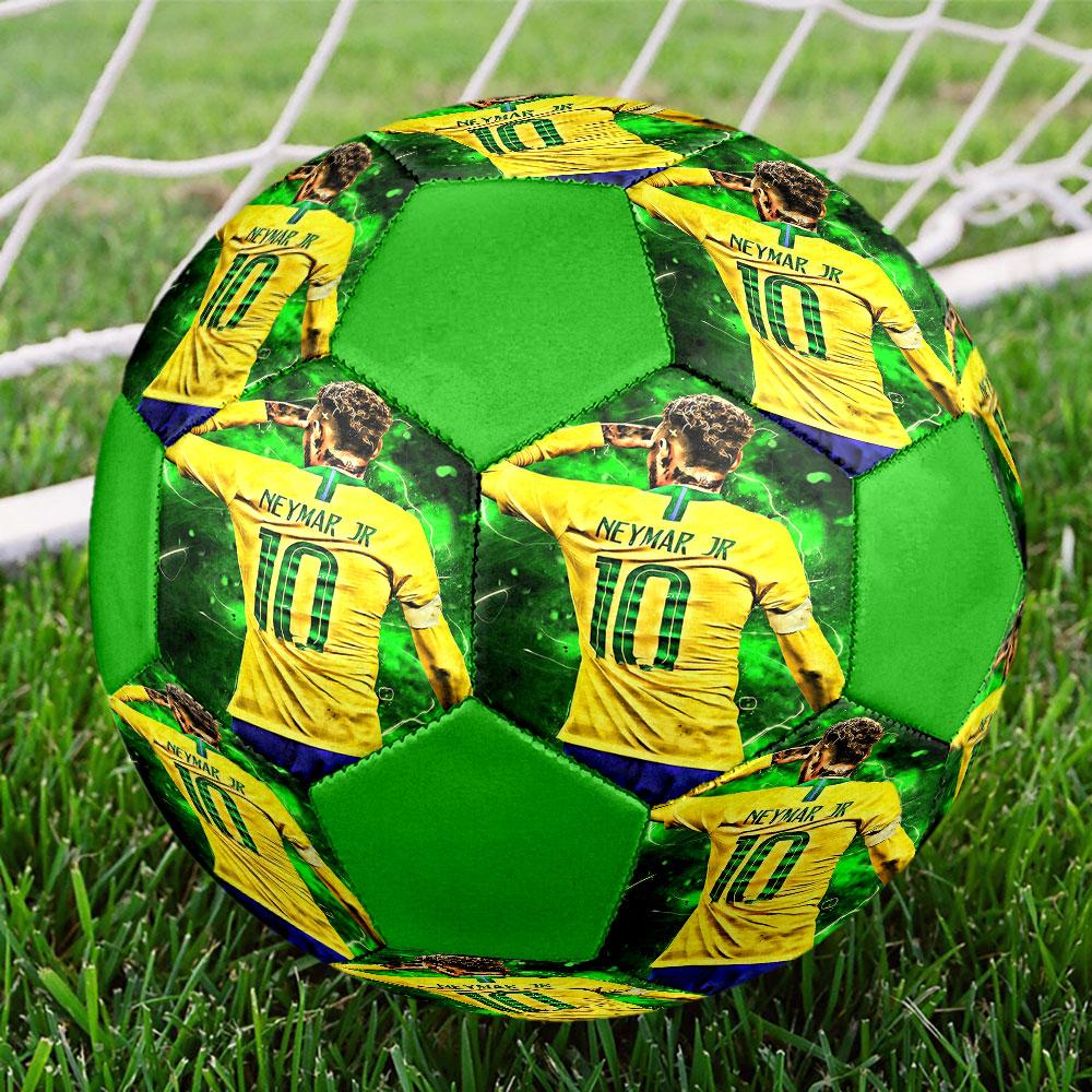 1 pz Pallone da Calcio Neymar Taglia 5 Pallone da Calcetto Indoor alla Moda Colorato Gioco in Giardino - Ottimo Regalo per Appassionati di Sport HE46