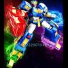 New SEMBO METAL CARDBOT Building Block Xuan Blue Lightning Transforming Robot Assembly Movable Model Toy Collect Children's Gift